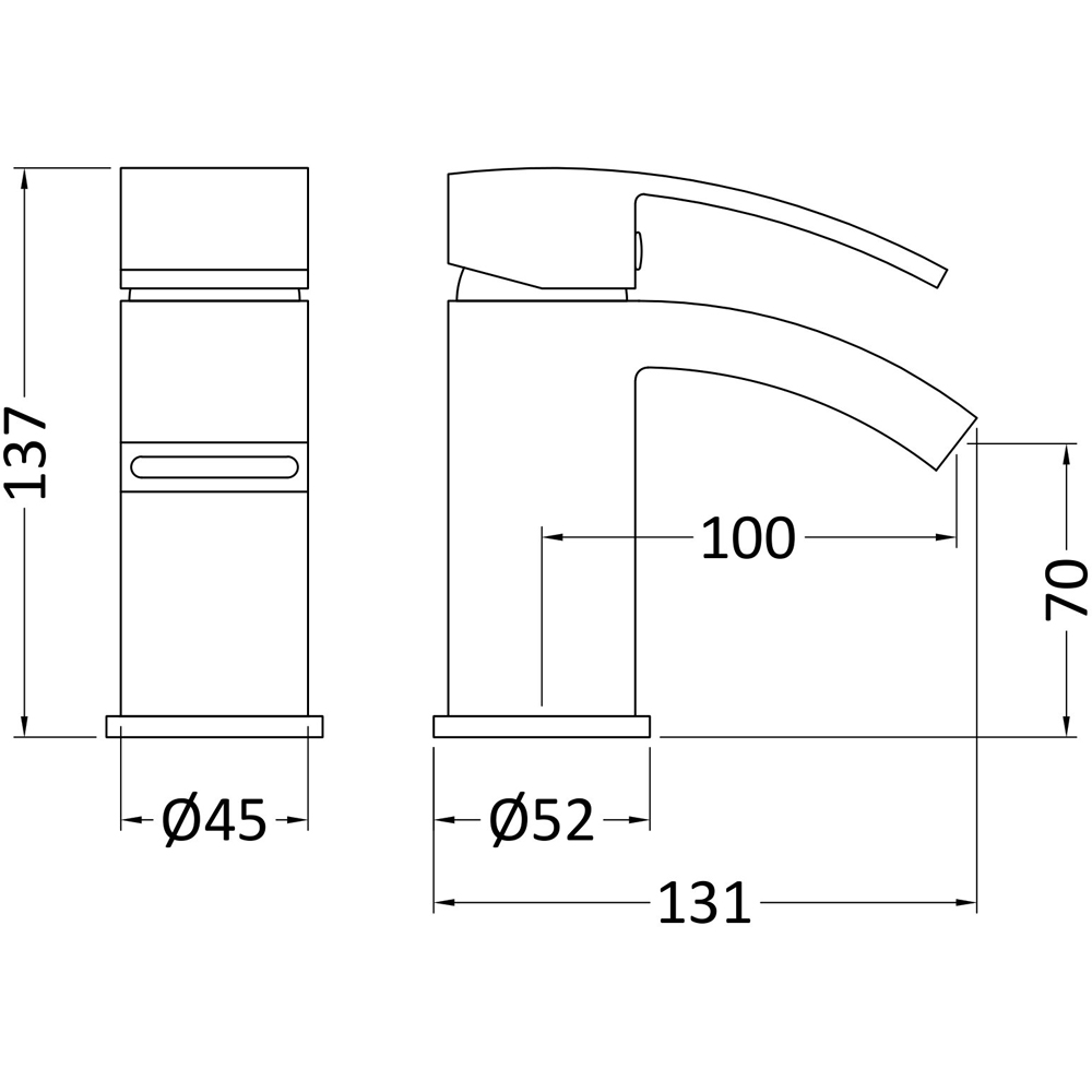 nuie Mini Mono Basin Mixer Image 2