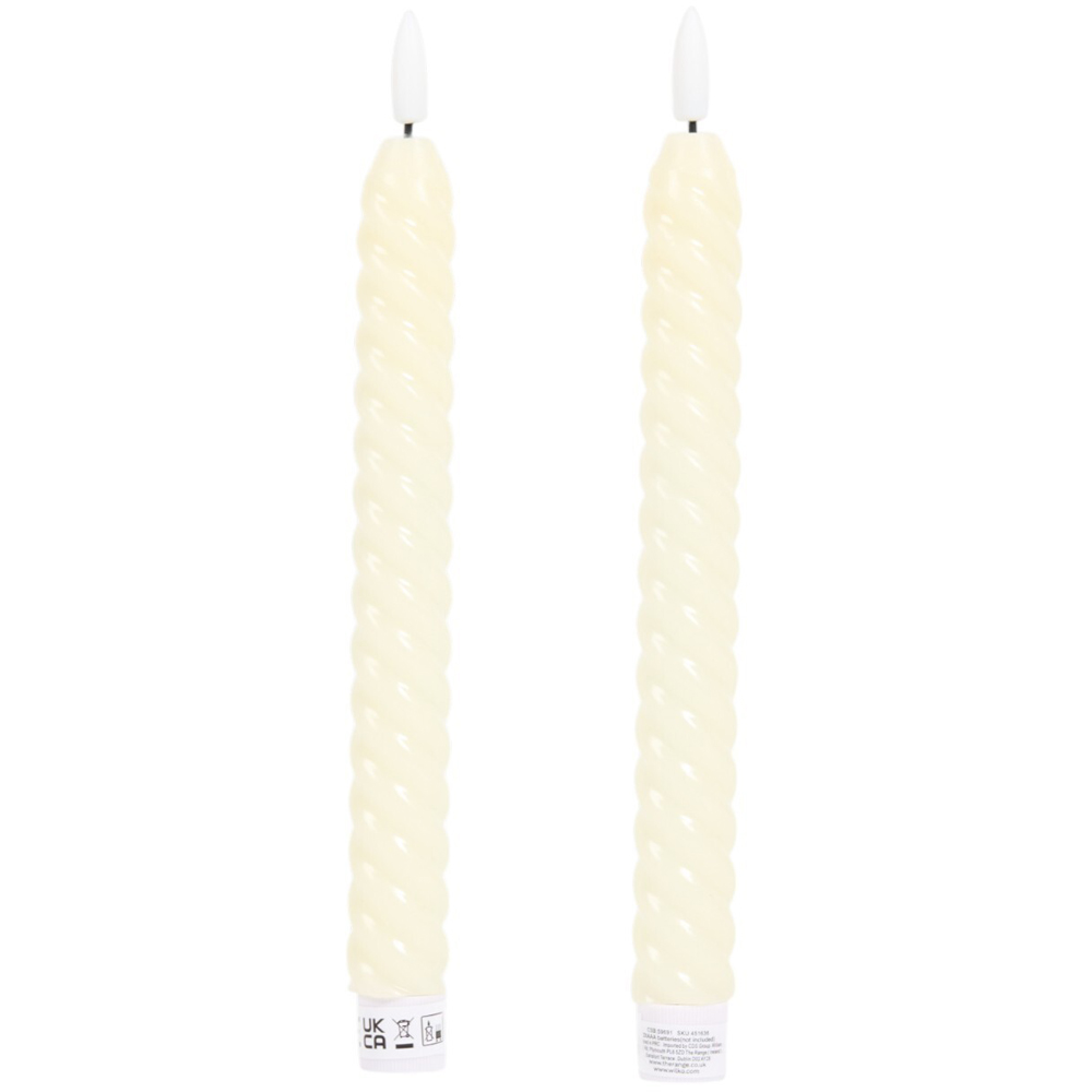 Pack of 2 Twist Taper LED Candles Image 5