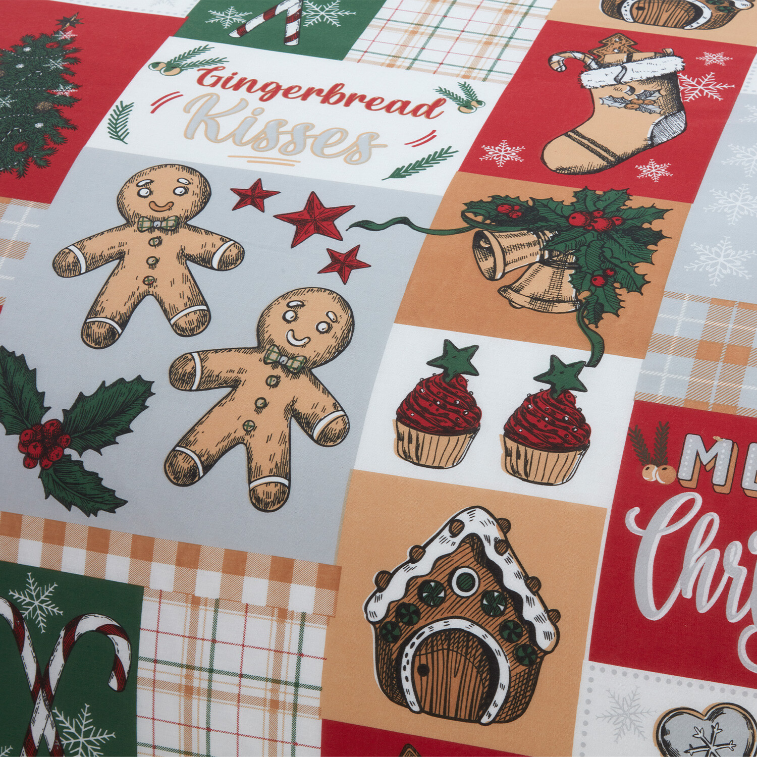 Gingerbread House Duvet Set - Red / Double Image 3