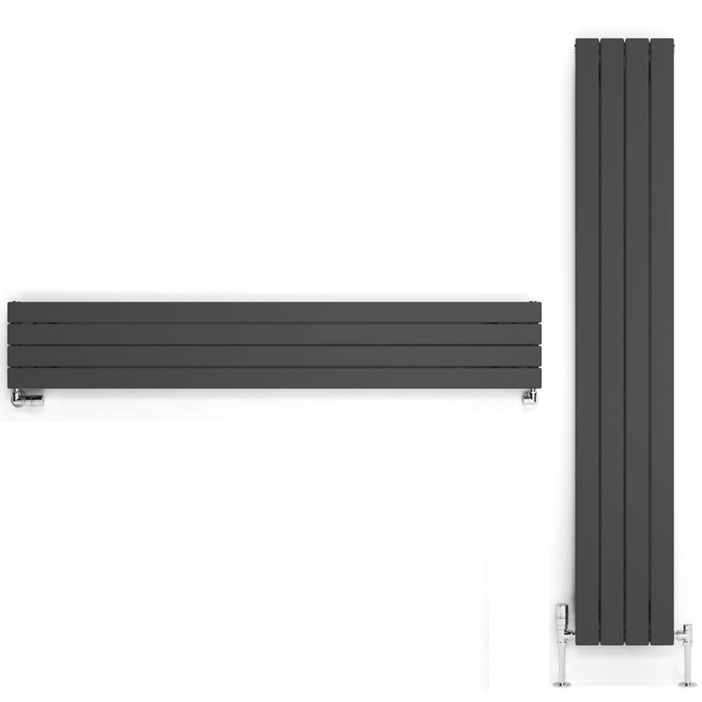 Terma Forte 1780 BTU Metallic Grey Single Panel Radiator 1800 x 292mm Image 3