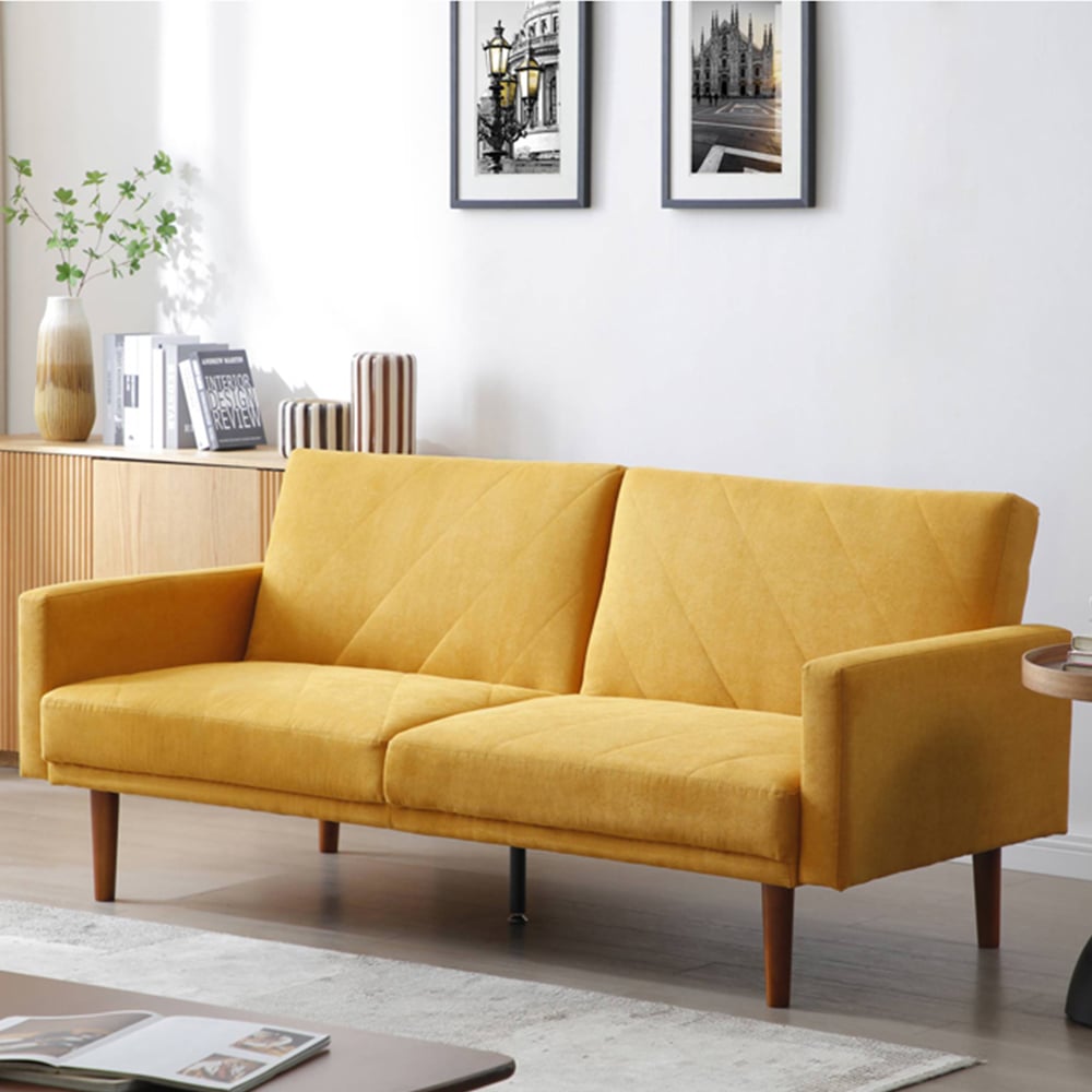 Shankar Relax 3 Seater Grey Linen Effect Sofa Bed Image 1