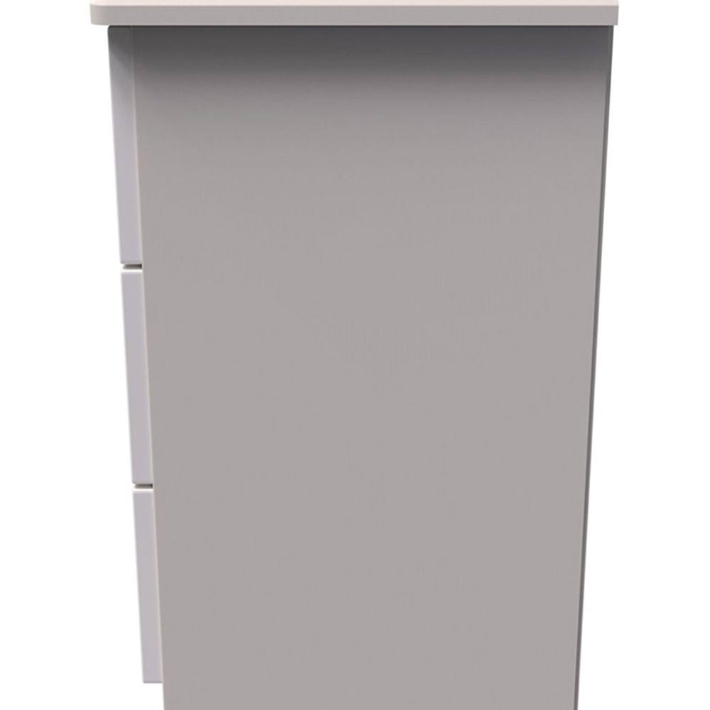 Crowndale Camden 3 Drawer Kashmir Gloss Bedside Table Image 4