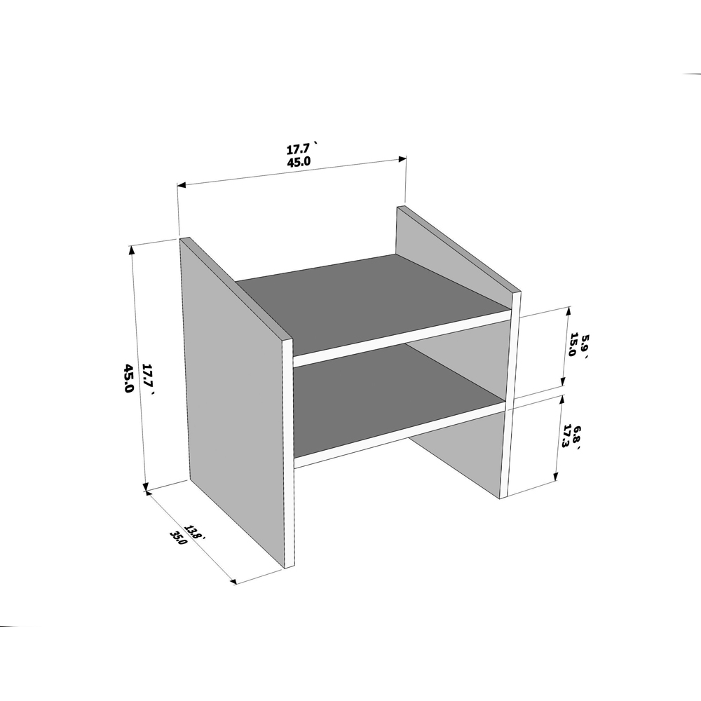 Decorotika Adriana 4 Shelf White and Gold Geometric Bookcase Image 7