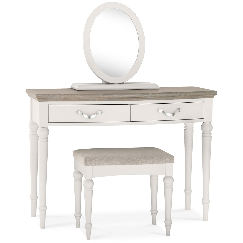 Bentley Designs Montreux Pebble Grey Fabric Stool Image 4