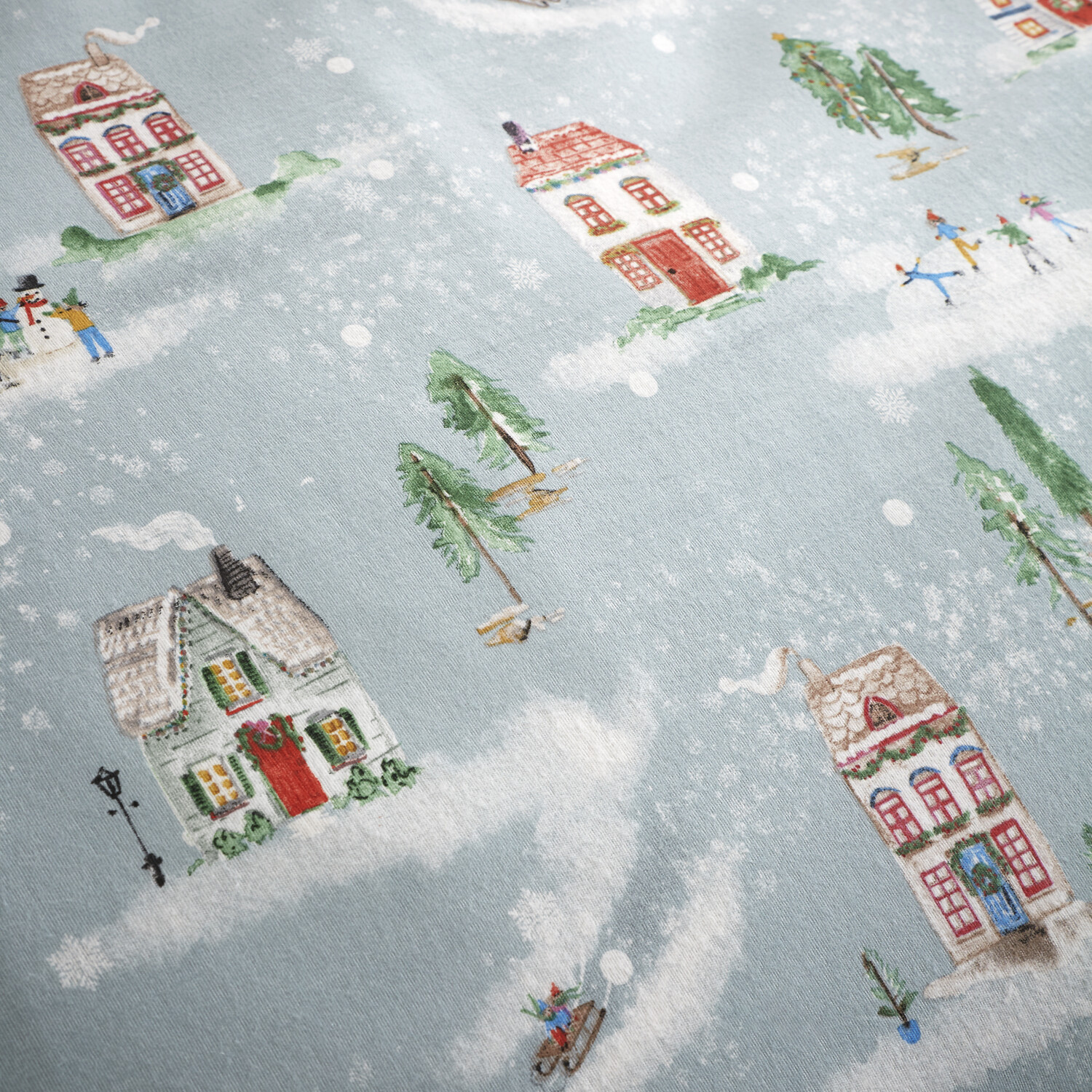 Winter Houses Duvet Set  - Blue / Double Image 3