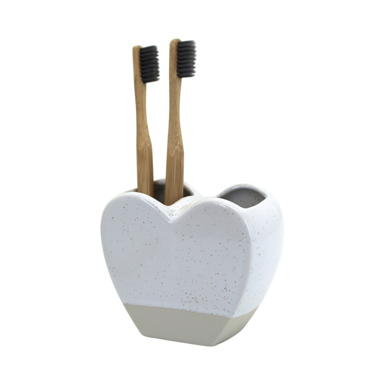 Alpine Heart Toothbrush Holder White Image 2