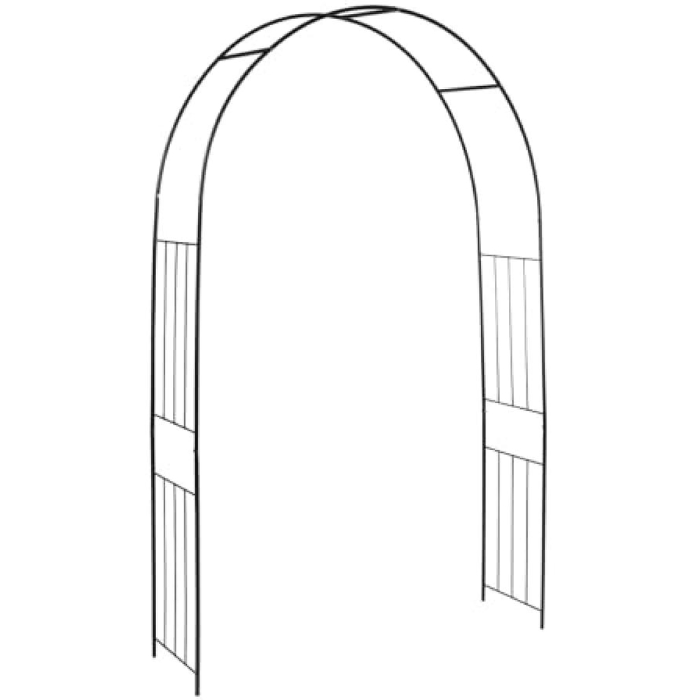 Fallen Fruits 2.2 x 1.3m Black Iron Decorative Rose Archway Image 2