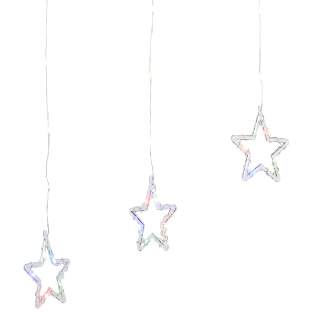 10 Piece Multicolour Star Curtain LightClear Image 4