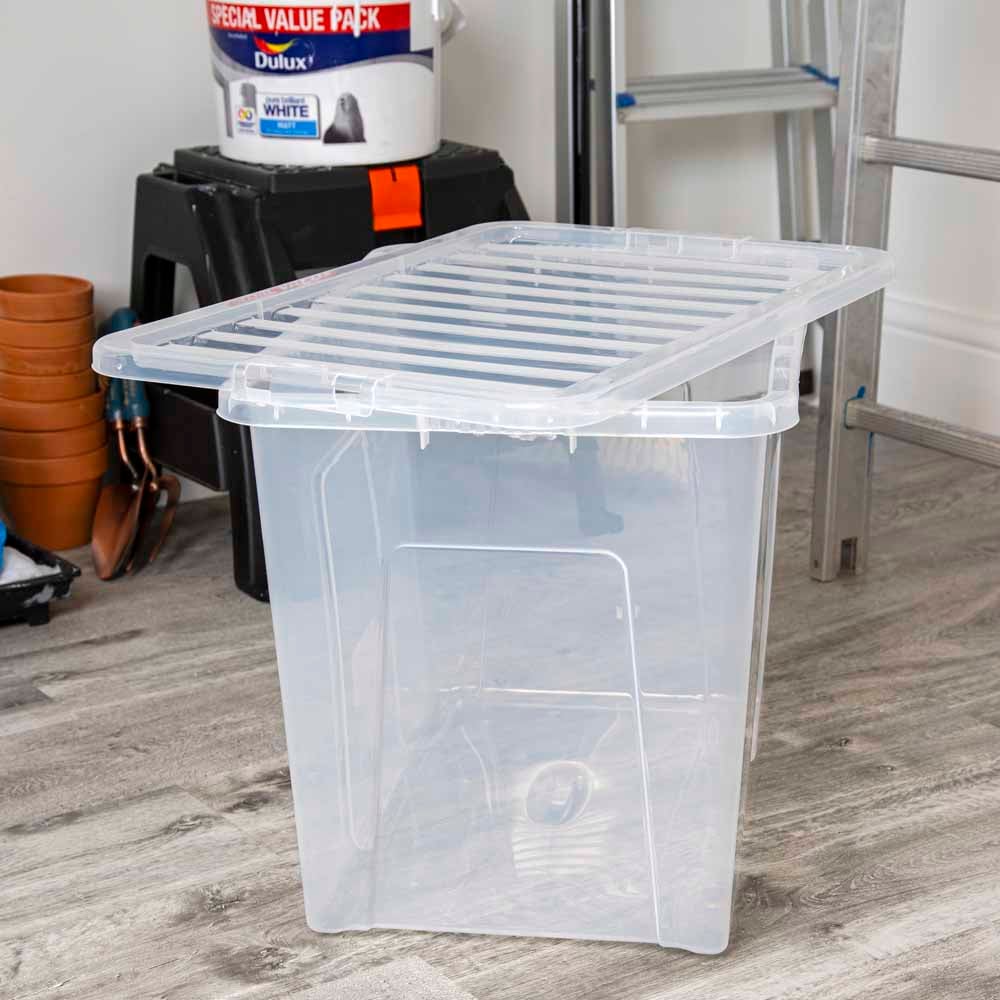 Wham 80L Crystal Storage Box and Lid 4 Pack Image 4