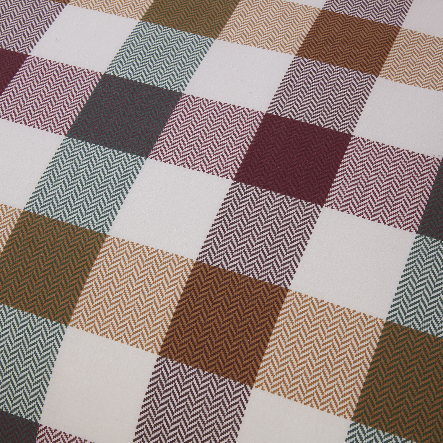 Skye Check Duvet Set - Burgundy / Superking Image 5