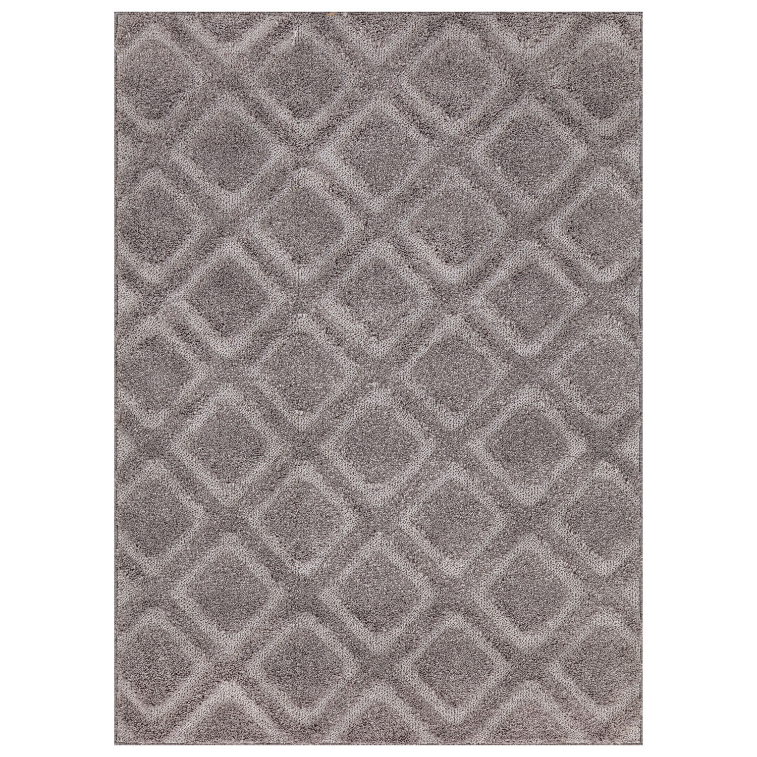 Grey Diamonds Rug - Grey / 160cm Image 1