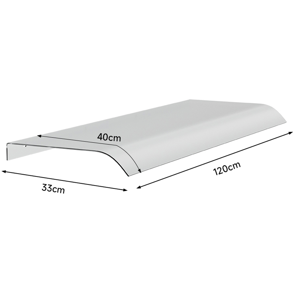 Living and Home Arched Frosted Awning Canopy 1.2m Image 8