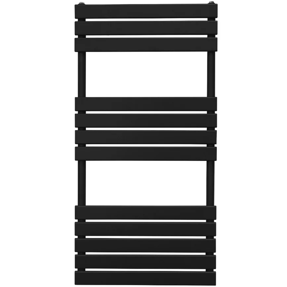 Monster Shop 2461BTU Black Flat Panel Towel Radiator 1200 x 600mm Image 1