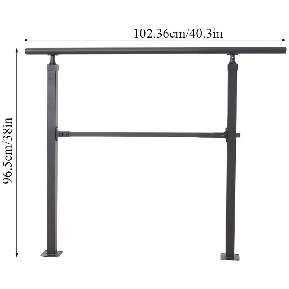 Living and Home Carbon Steel Stair 3 Step Handrail 102.36 x 96.5cm Image 9