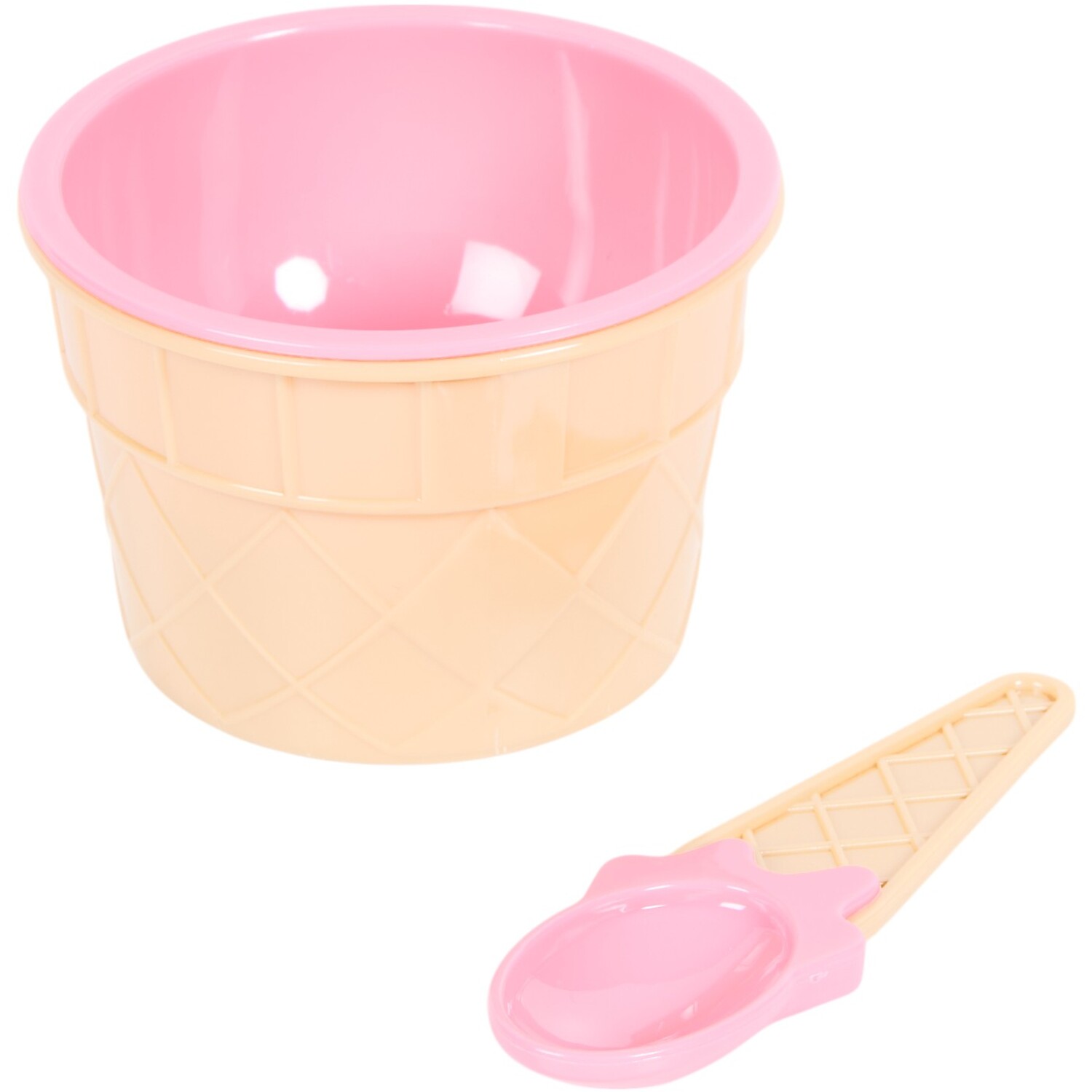 Set of 4 Ice Cream Bowls with Spoons Multicolour Image 5