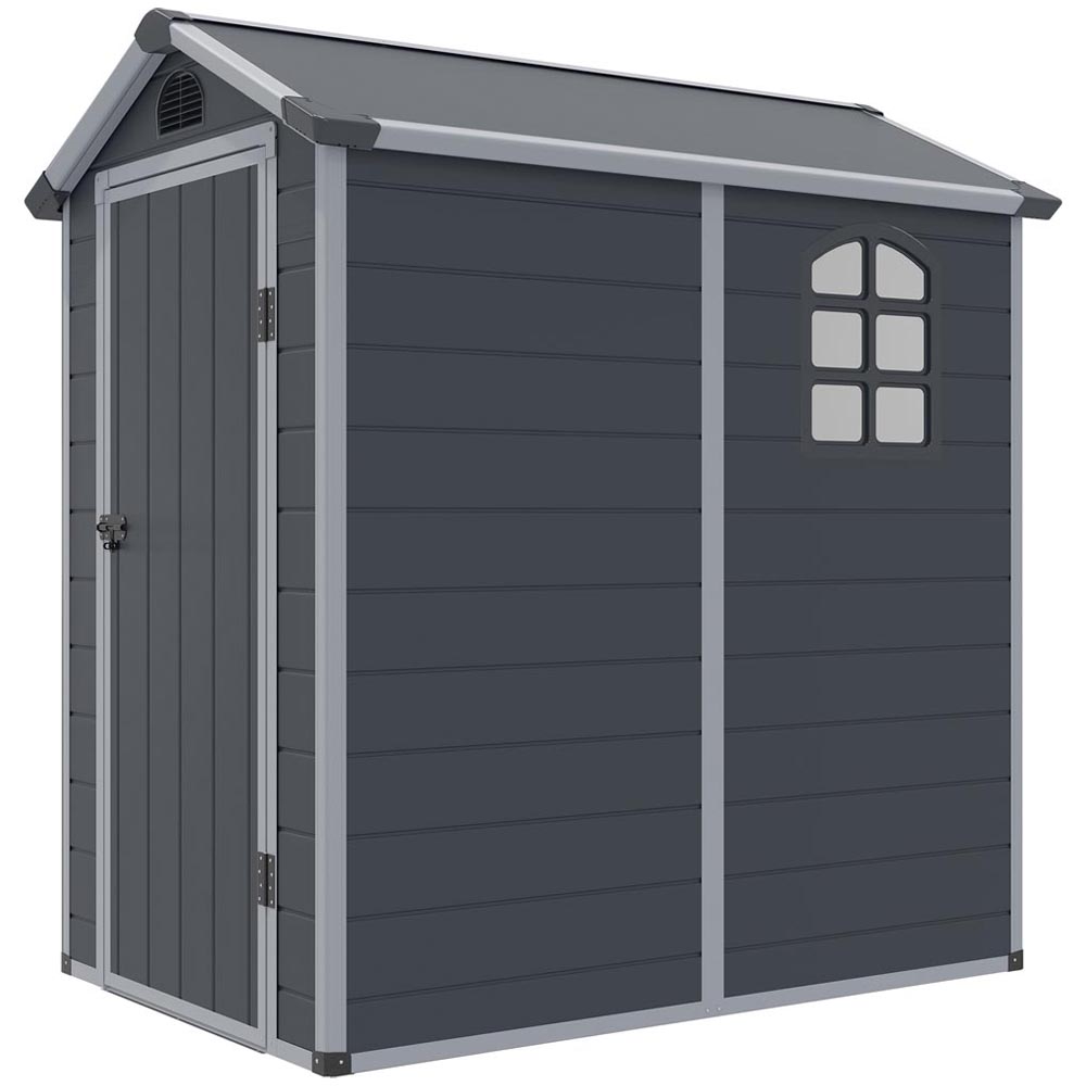 Airevale 4X6 Plastic Shed - Dark Grey Image 7