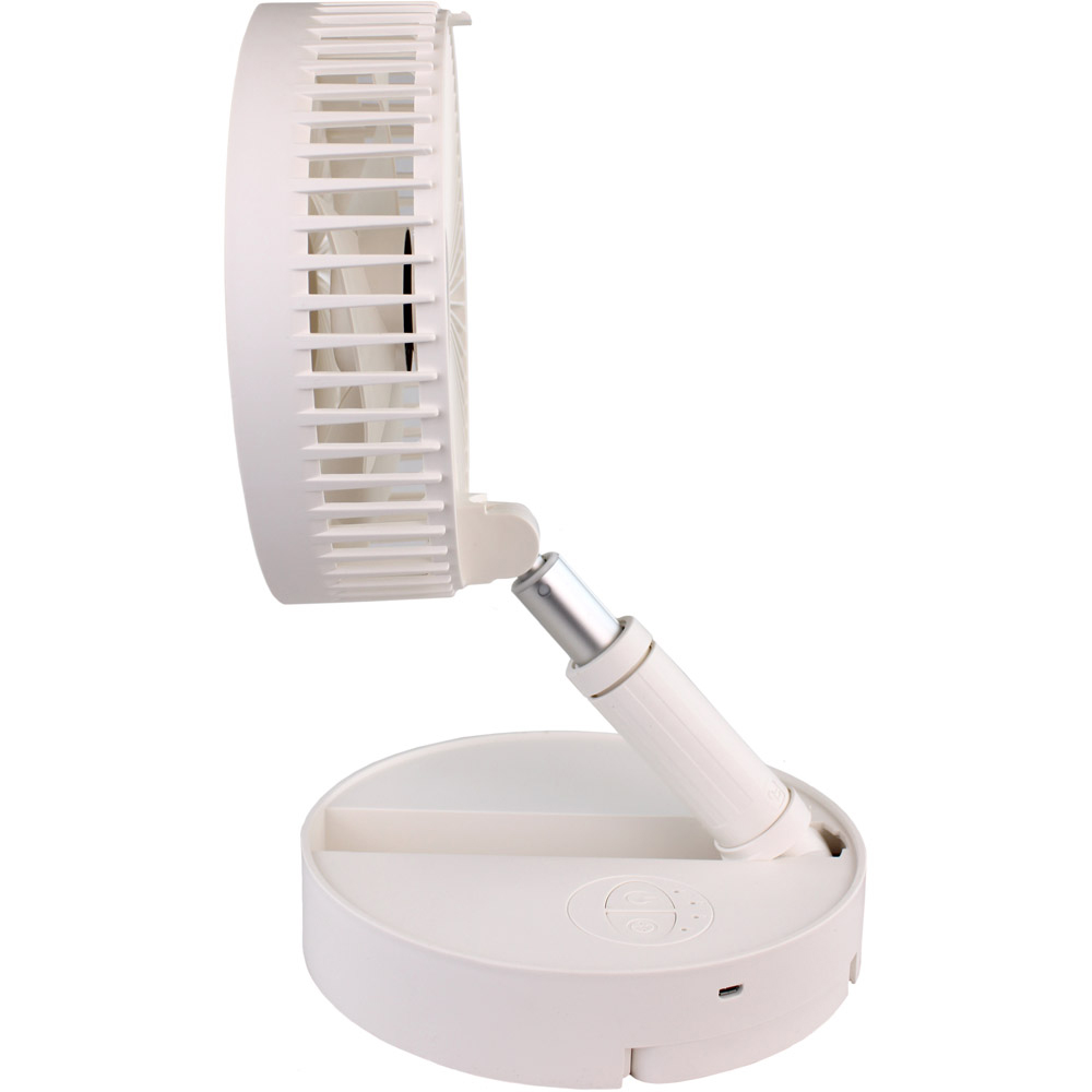 AMOS White Foldable USB Mini Desk Fan 7 inch Image 4