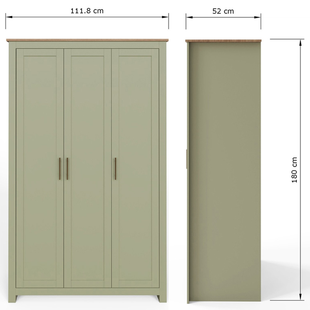 GFW Lancaster Sage Green 4 Piece Bedroom Furniture Set Image 9