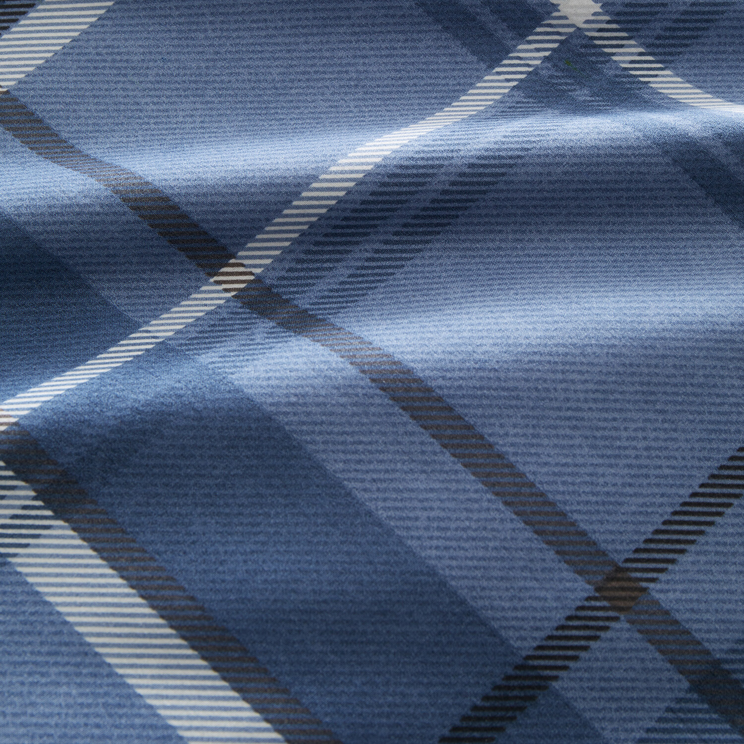 My Home Brodie Check Duvet Cover and Pillowcase Set - Navy / King Image 4