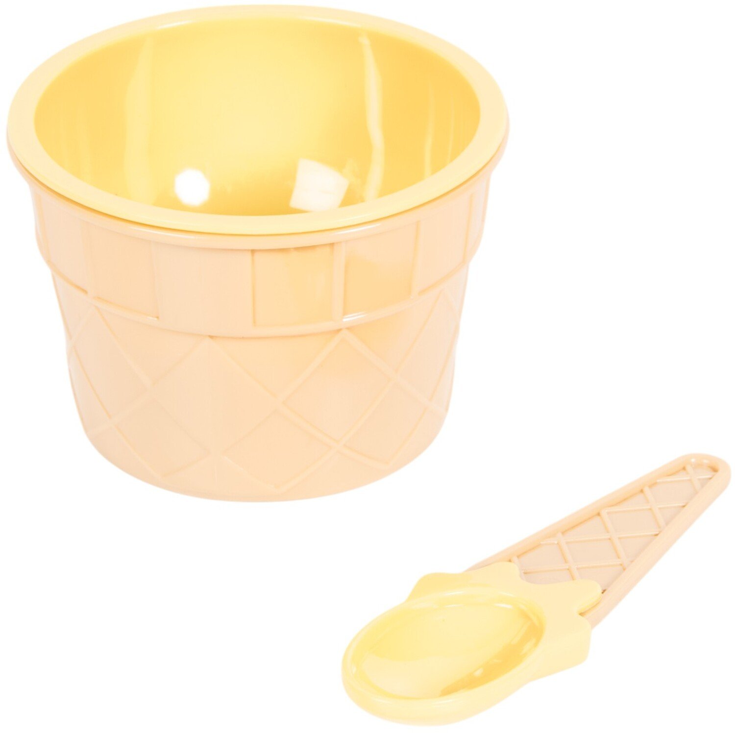 Set of 4 Ice Cream Bowls with Spoons Multicolour Image 4