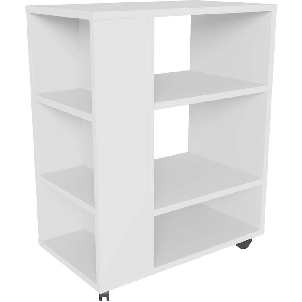 Decorotika Roza 6 Shelf Mobile Printer Desk Stand with Wheels Image 2