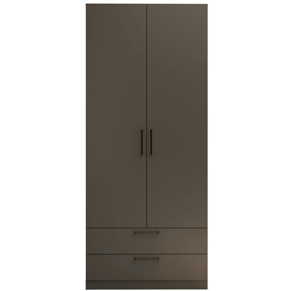 Regent 2 Door 2 Drawer Wardrobe Black Image 2