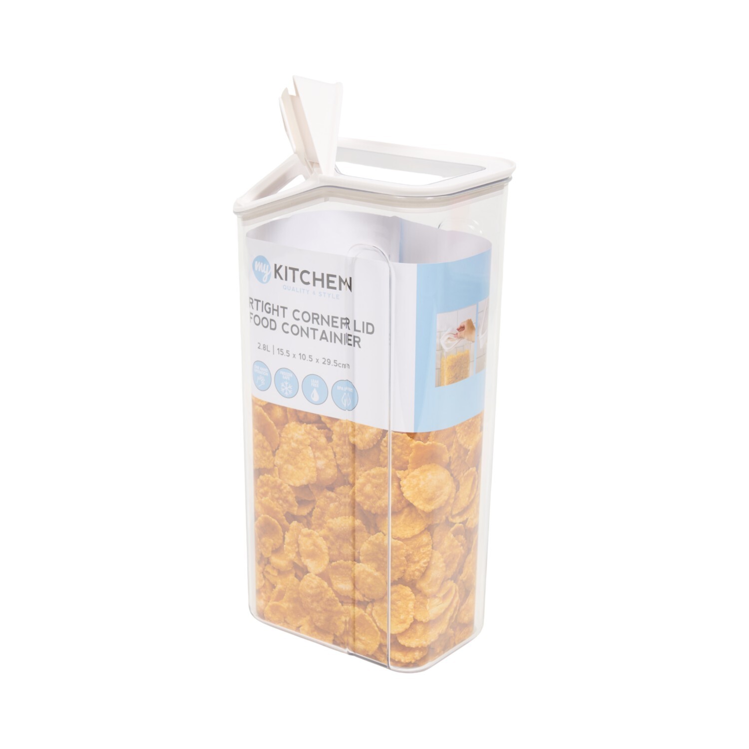 Airtight Corner Lid Food Container Clear 2.8 l Image 6