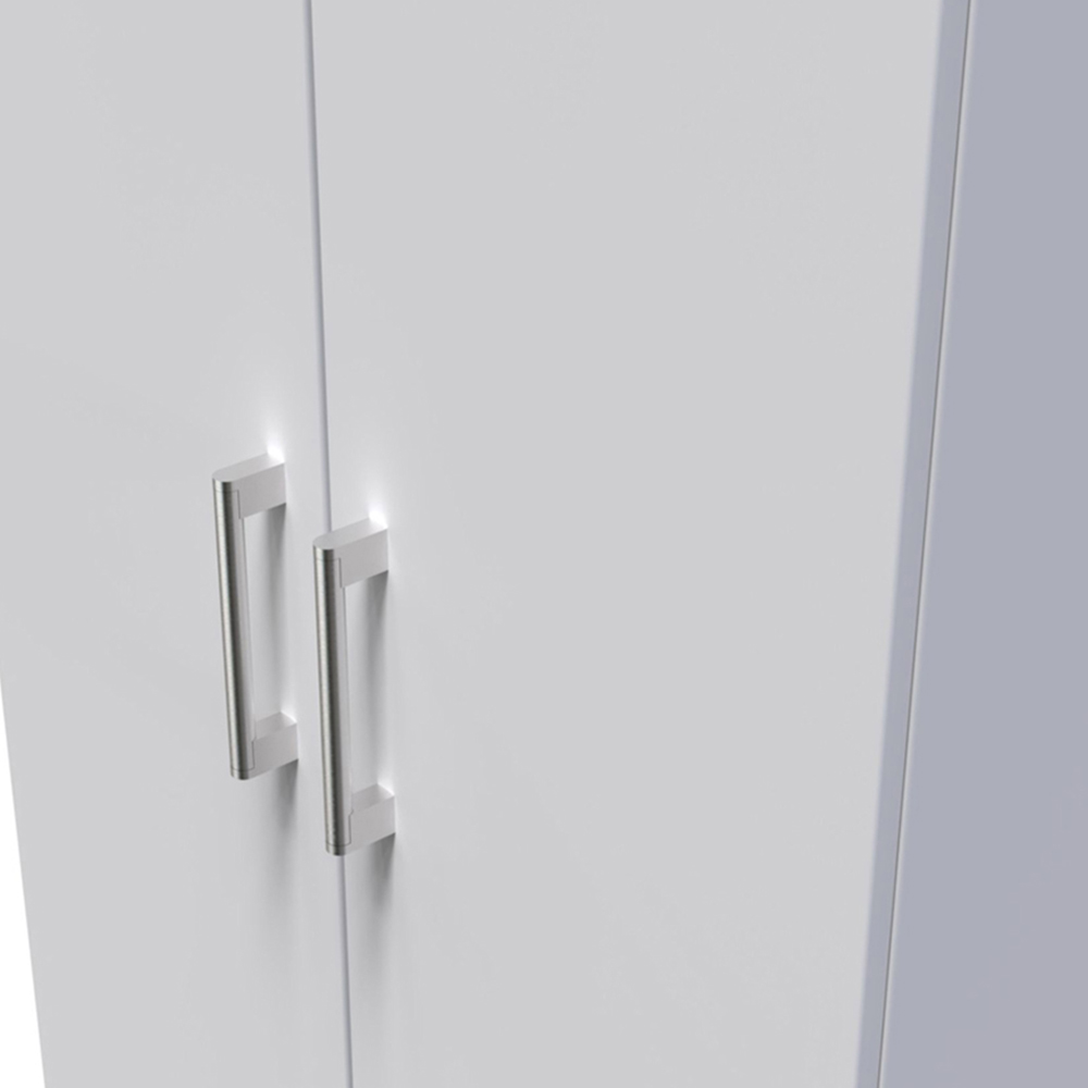 Crowndale Devon Ready Assembled 2 Door Grey Matt Wardrobe Image 6