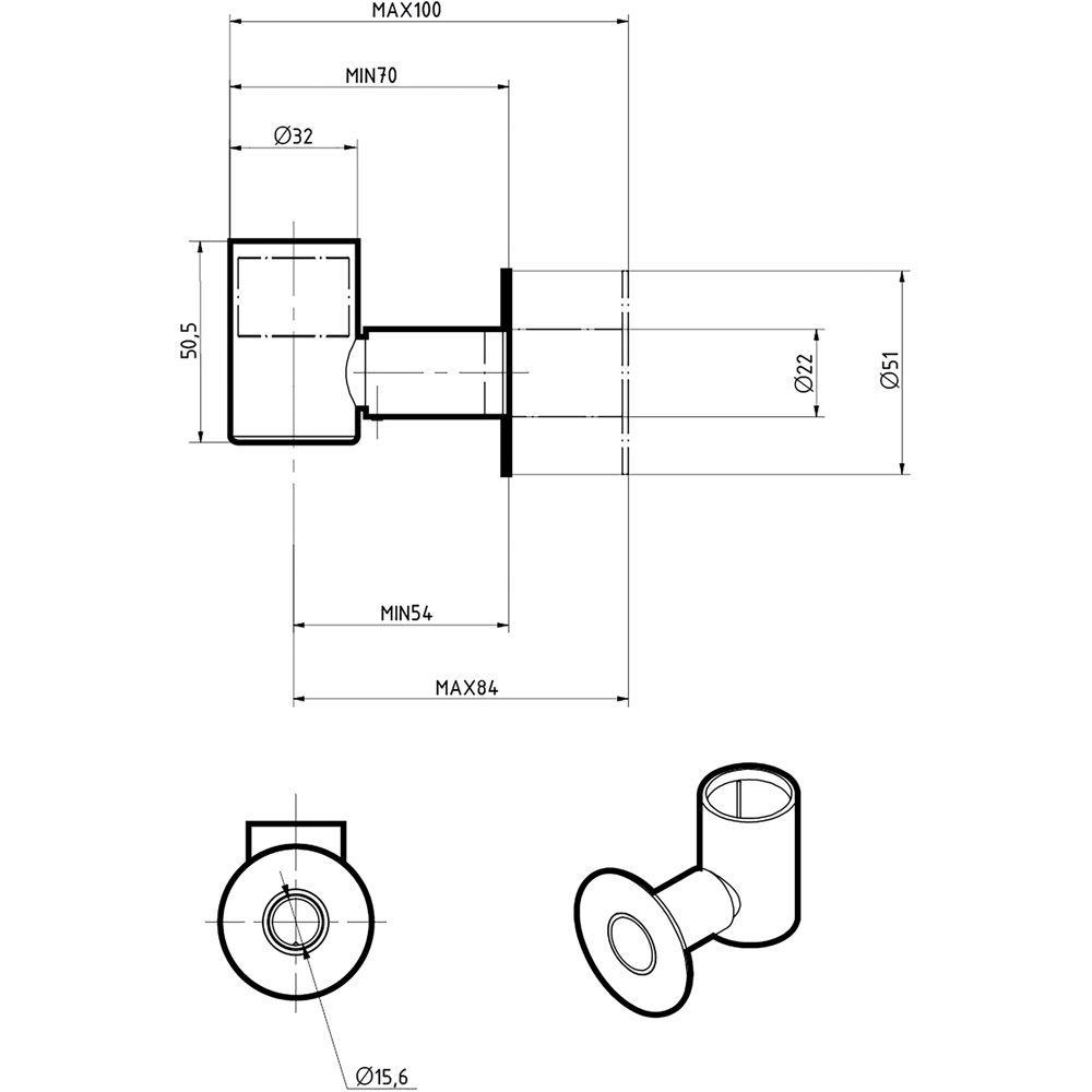 Terma White Cable Masking Cover for SIM SIS Short 84mm Pipe Elements Image 4