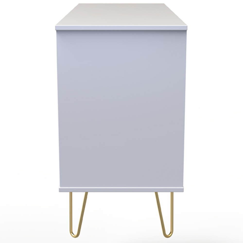 Crowndale Cube 6 Drawer Matt Indigo and White Chest of Drawers Ready Assembled Image 4