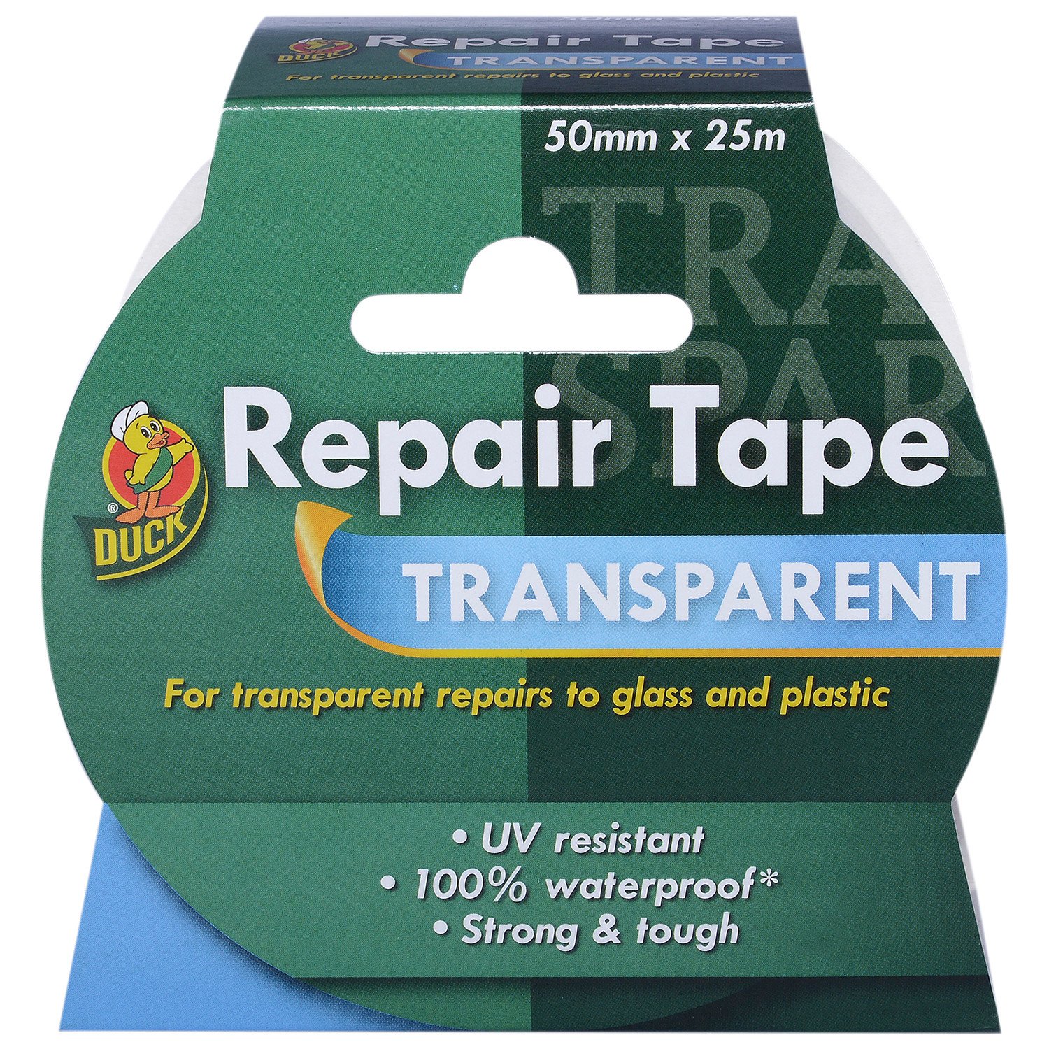 Duck 50mm x 25m Transparent Repair Tape Image 1