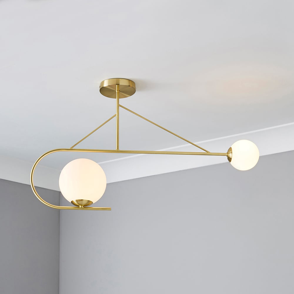 Inlight Bora 2 Light Brass Bar Pendant Light Image 5