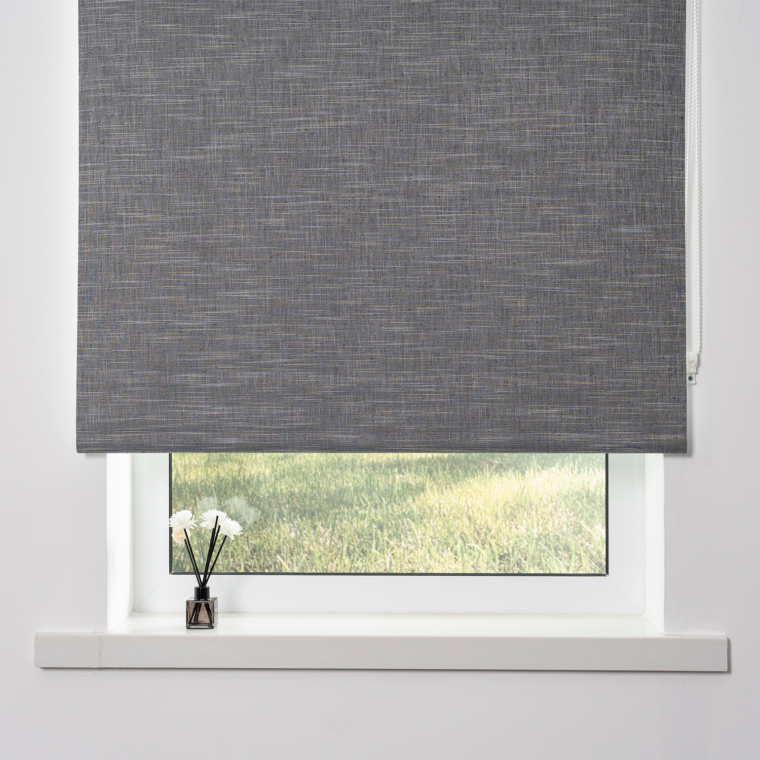 Blackout Textured Blind - Charcoal / 180cm Image 3