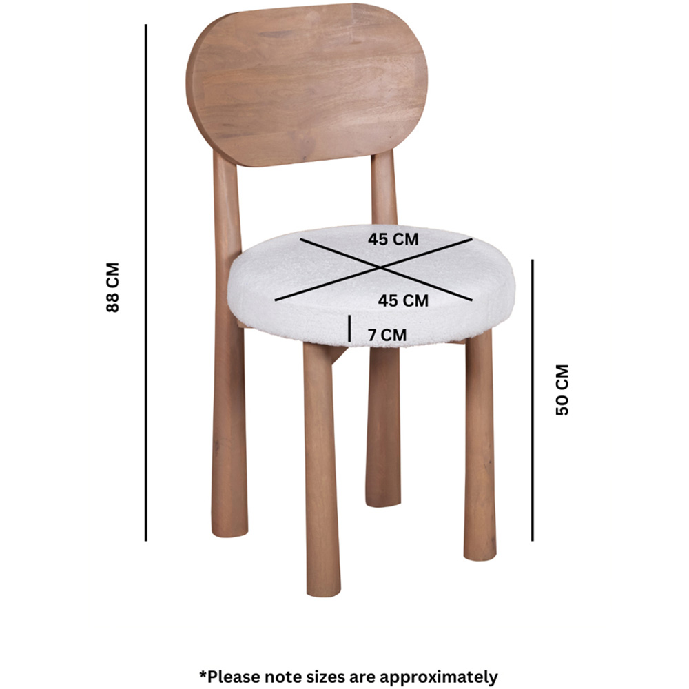 IH Design Jodhpur Set of 2 Solid Wood Dining Chairs Image 9