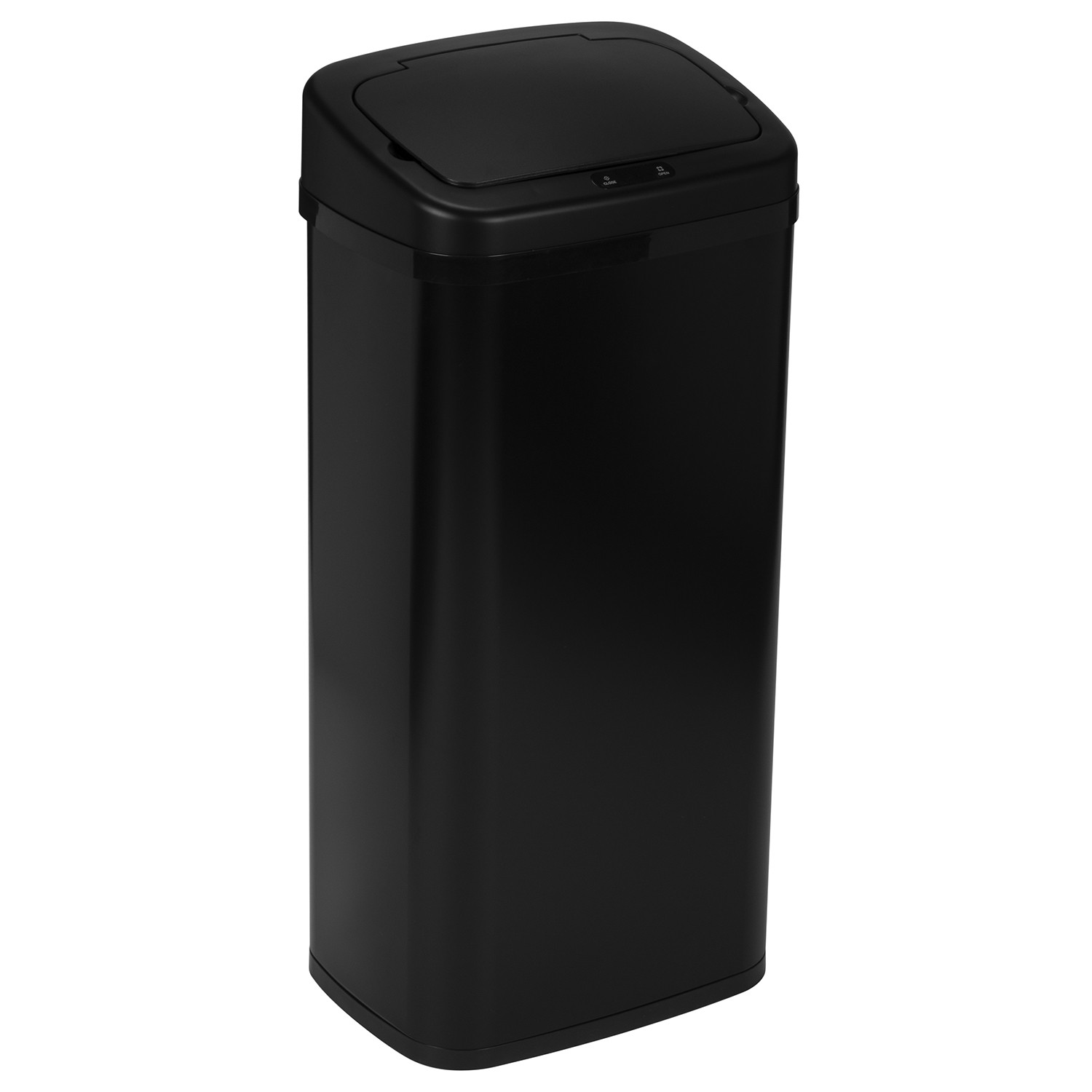 Black Stainless Steel Sensor Bin 40L Image 1