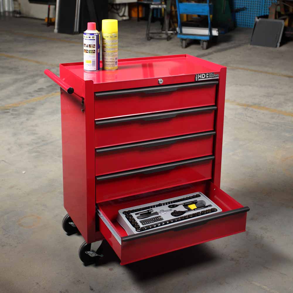 Hilka Heavy Duty 5 Drawer BBS Tool Trolley Image 7