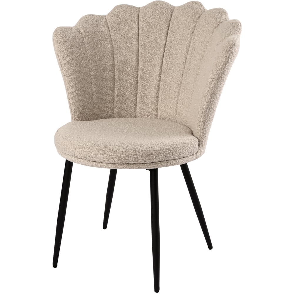 Mini Flora Beige Boucle Accent Chair Image 4