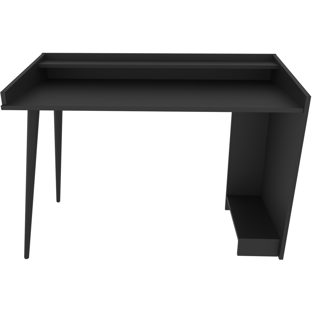 Decorotika Vanessa 2 Shelf Computer Desk with Solid Legs Black Image 2