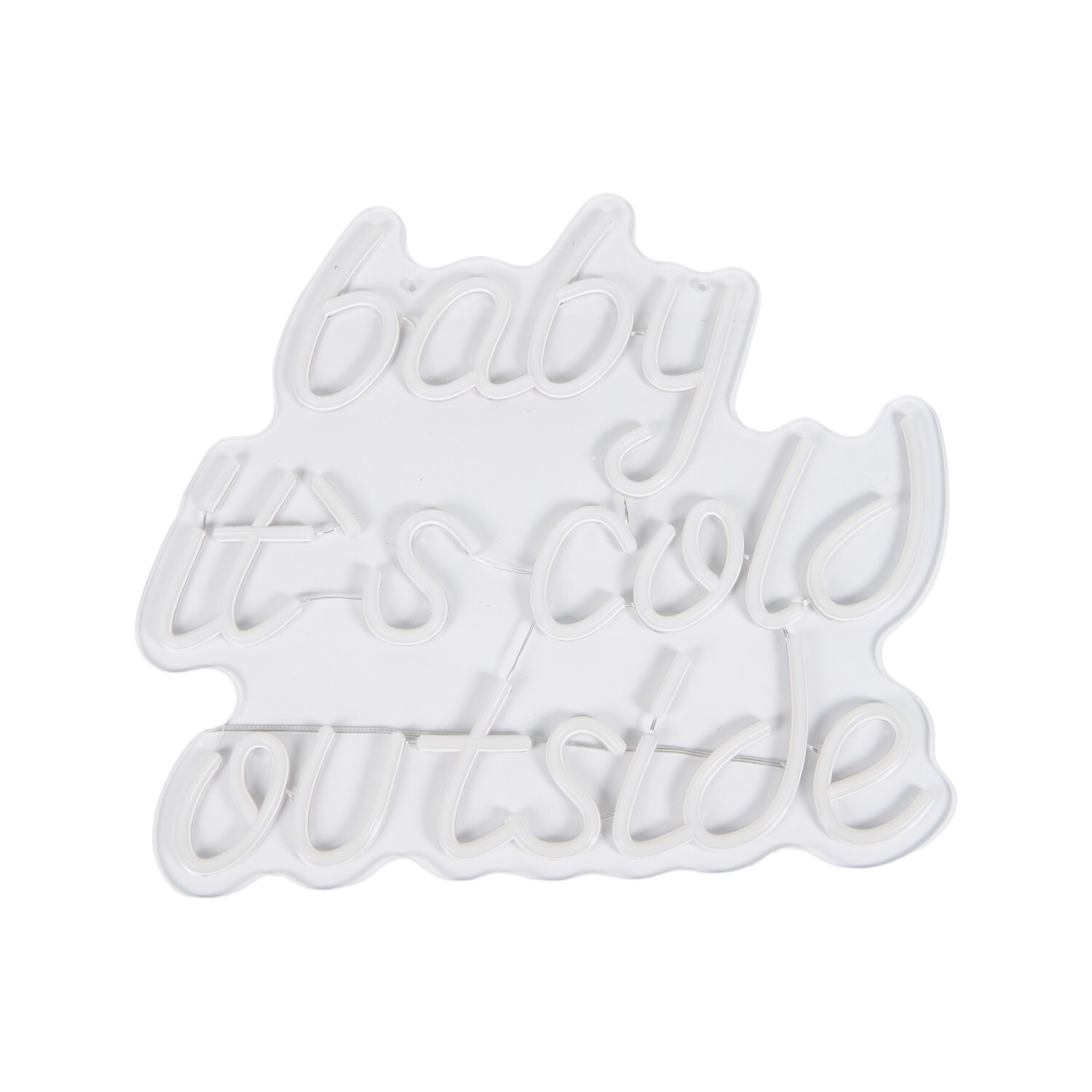 Baby Its Cold Outside LED Neon SignCool White Image 2