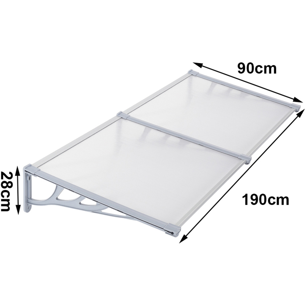 Living and Home Grey Front Door Canopy 90 x 190cm Image 6