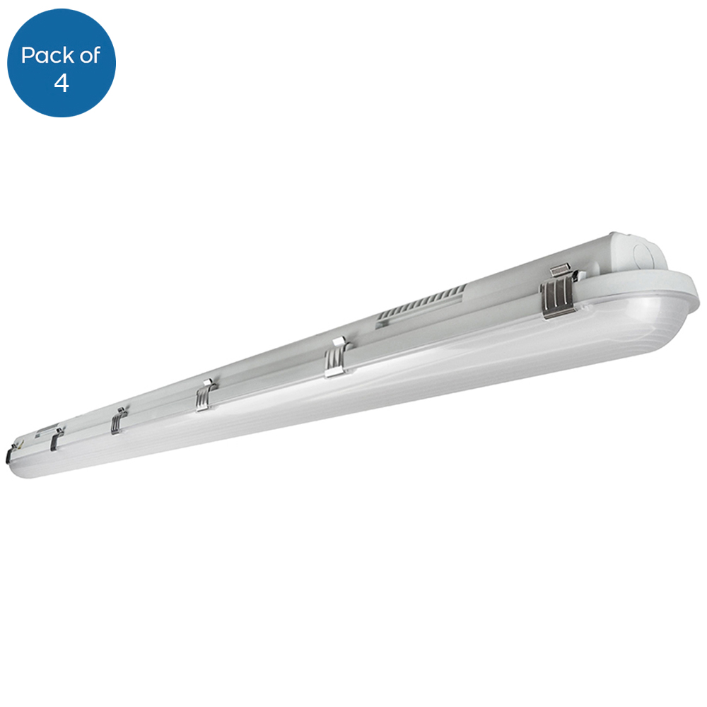 ENER-J 4 Pack 50W Non Corrosive Power and CCT Selectable LED Fitting 1.5m Image 1