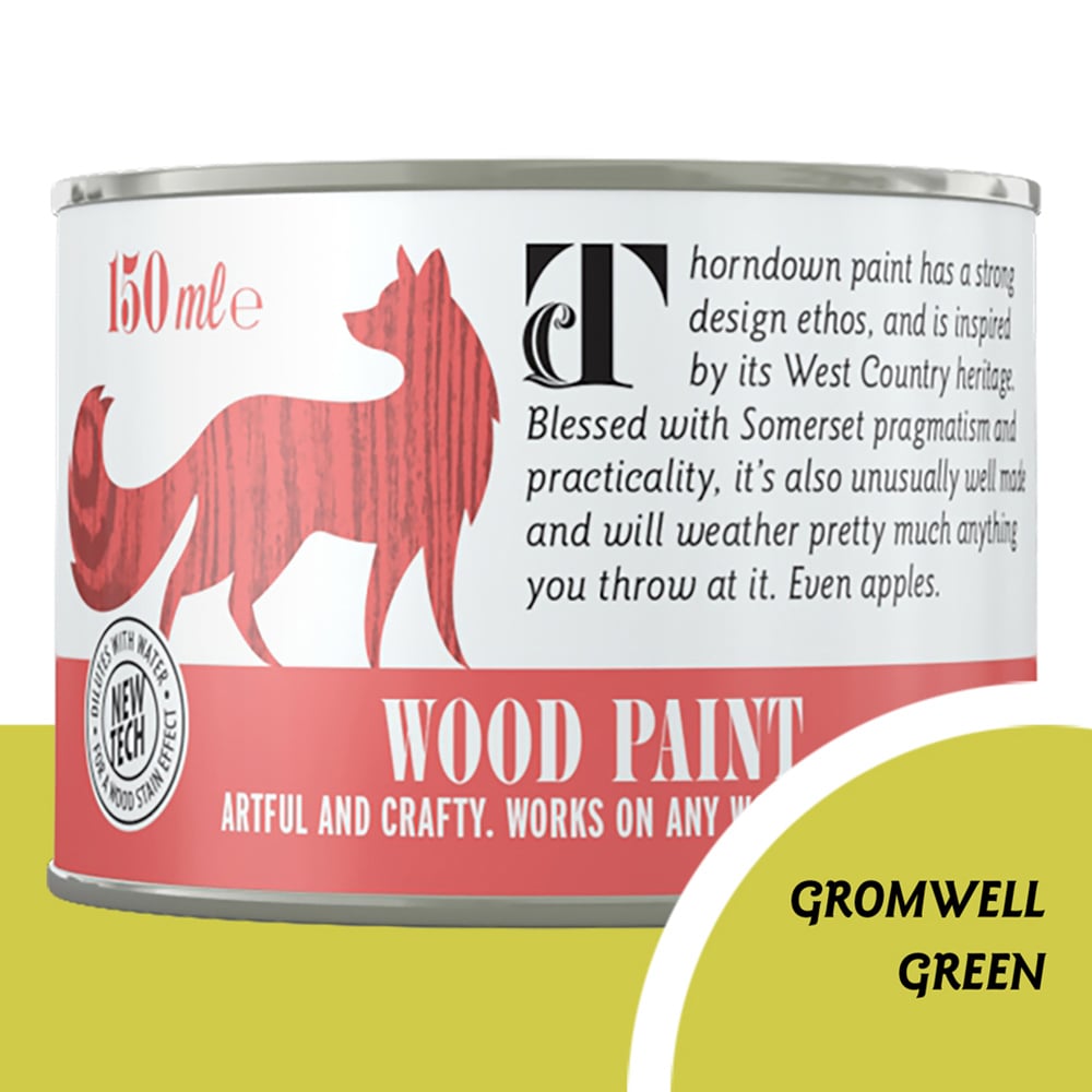 Thorndown Gromwell Green Satin Wood Paint 150ml Image 4