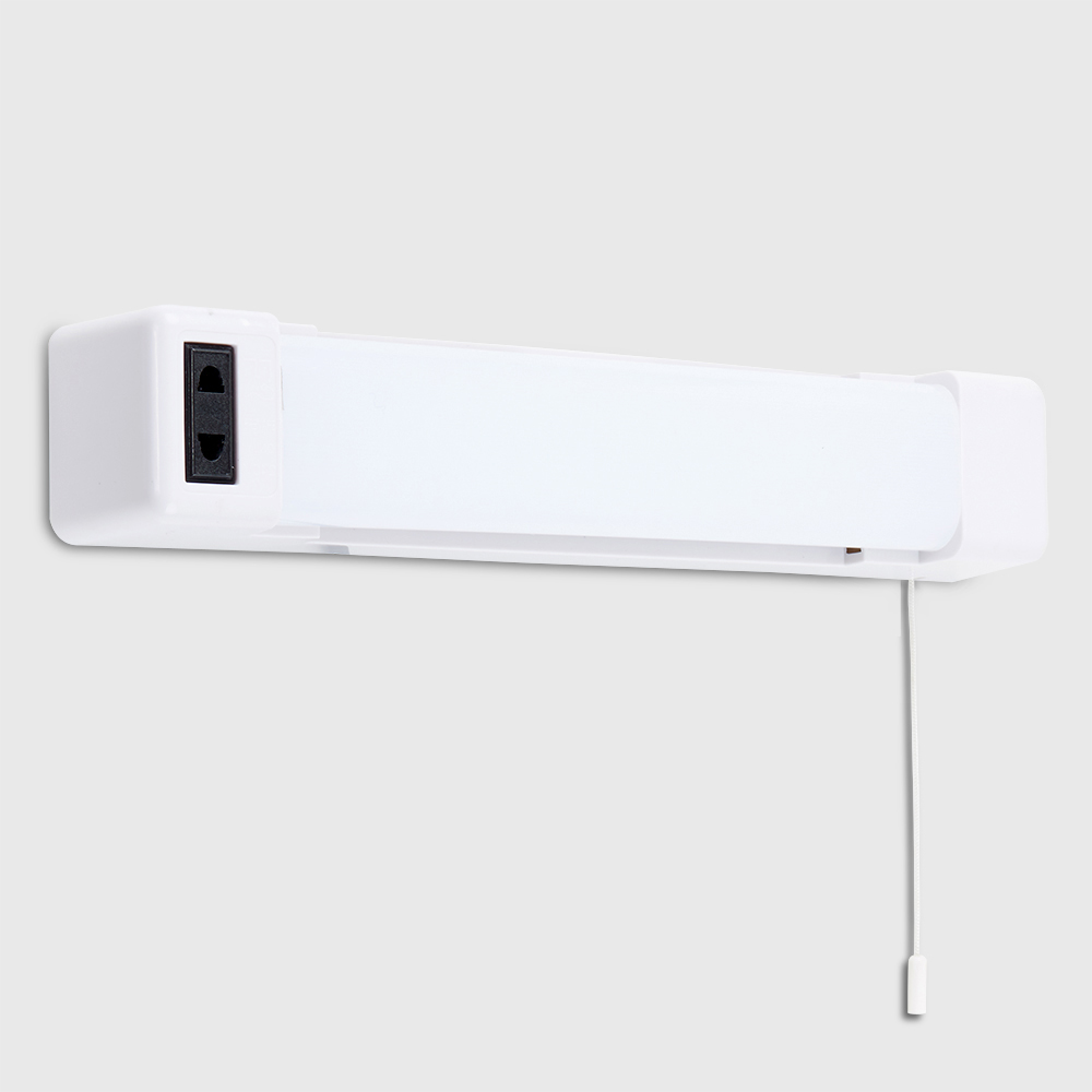 ValueLights Horizon White LED Bathroom Shaver Light With Pull Switch Image 3