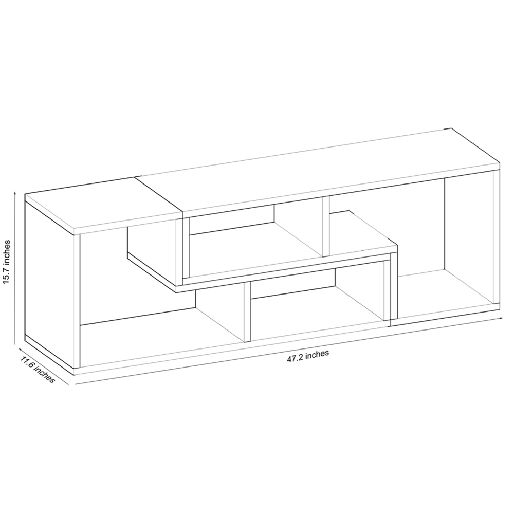 Decorotika Cubicco Oak Adjustable TV Unit Image 6