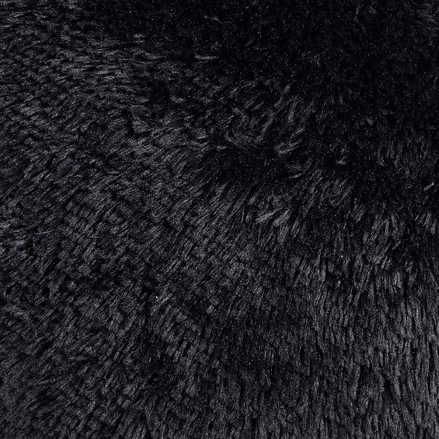 Plush Round Bear Cushion - Black Image 3