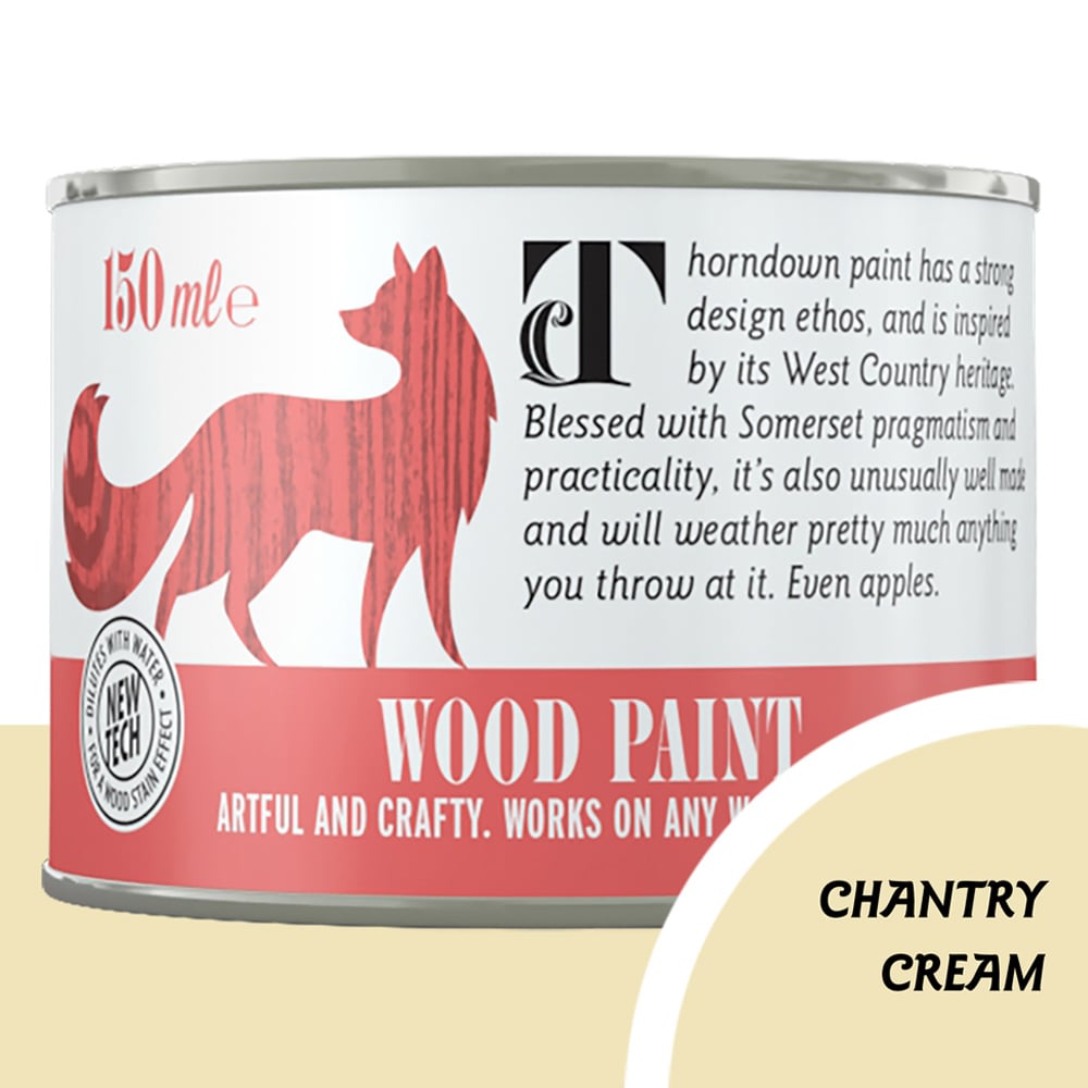 Thorndown Chantry Cream Satin Wood Paint 150ml Image 4