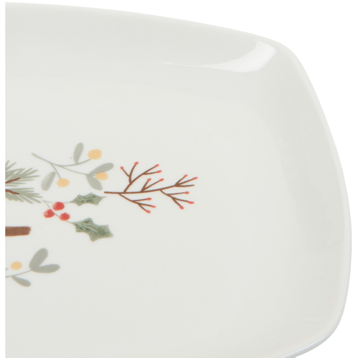 Merry Robin Large Oval Serving Platter White Image 4