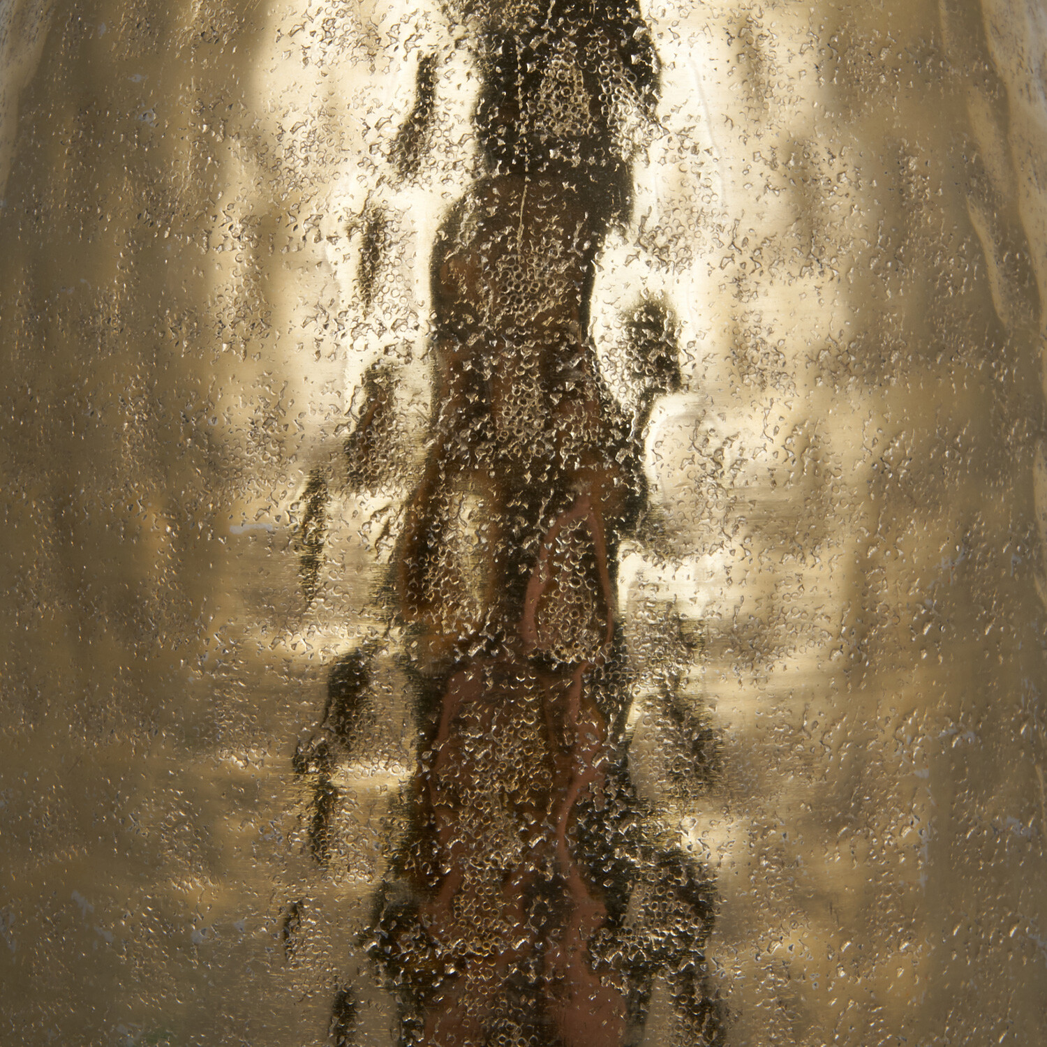 Hammered Champagne Metal Vase Image 3