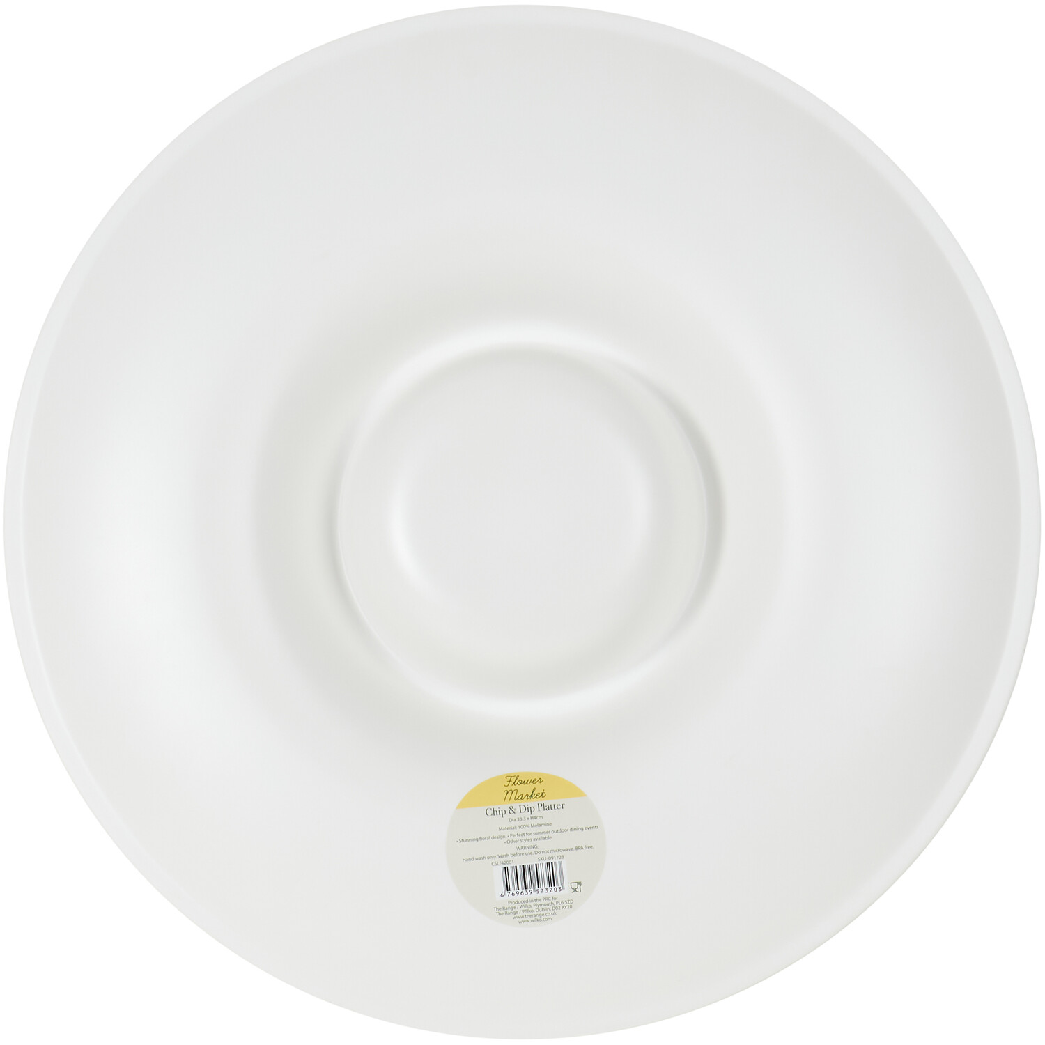 Flower Market White Chip and Dip Platter Image 4