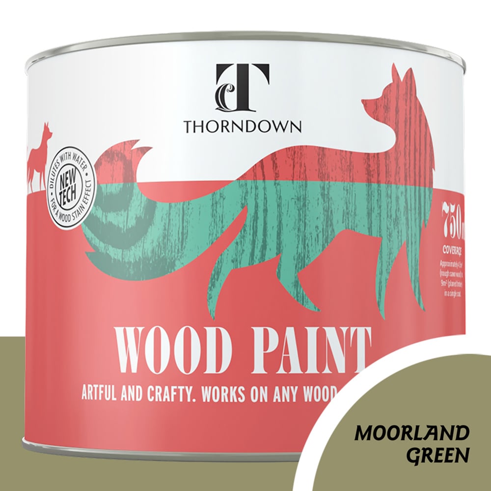 Thorndown Moorland Green Satin Wood Paint 750ml Image 4